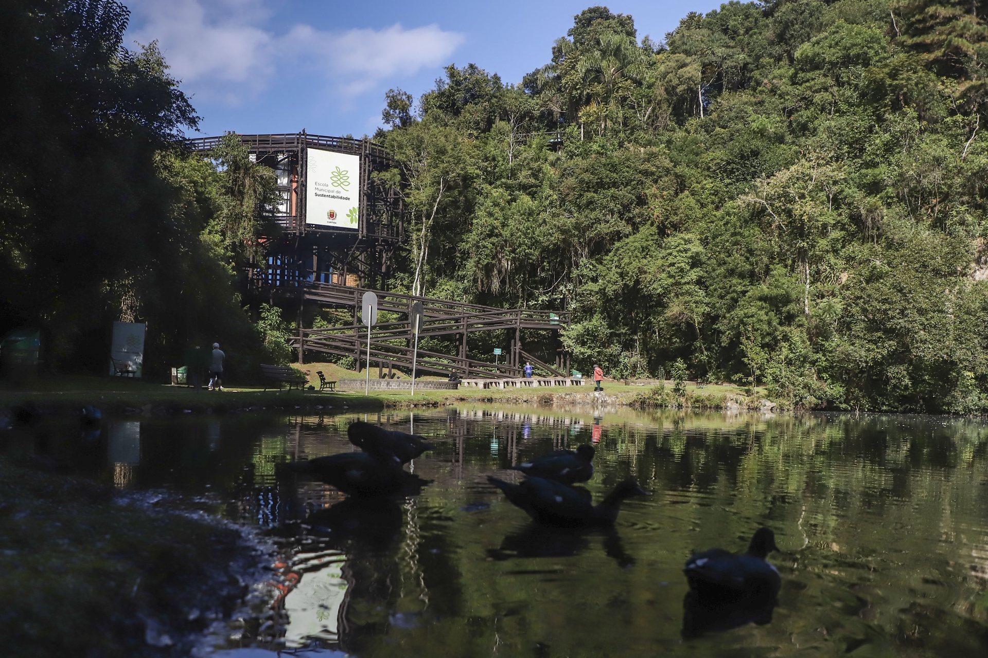 Área verde de Curitiba, cidade onde a Associar Recicle Mais atua